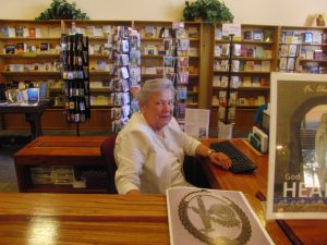 Bookstore head volunteer Joan Callaghan 